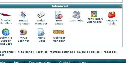 Locate the Cron Job icon